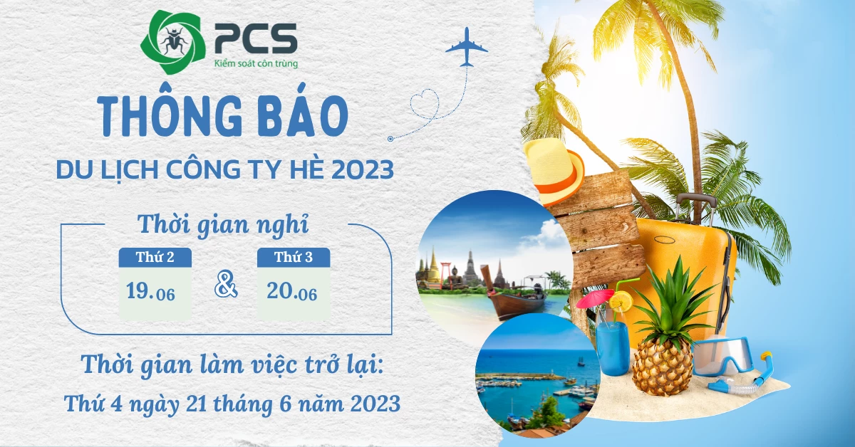 PCS THÔNG BÁO NGHỈ MÁT KẾT HỢP TEAMBUILDING NĂM 2023